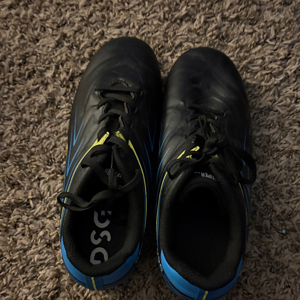DSG Kids Sneakers - Black and Blue with Yellow Accents